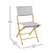 Emma and Oliver Ciel Set of Two Folding Bistro Chairs in PE Rattan with Metal Frames for Indoor and Outdoor Use